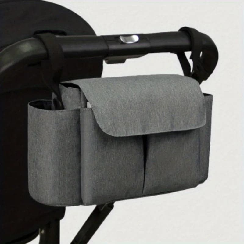 Black stroller organiser bag